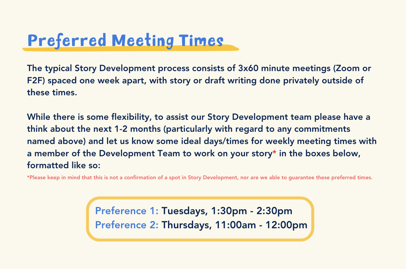 Meeting Times